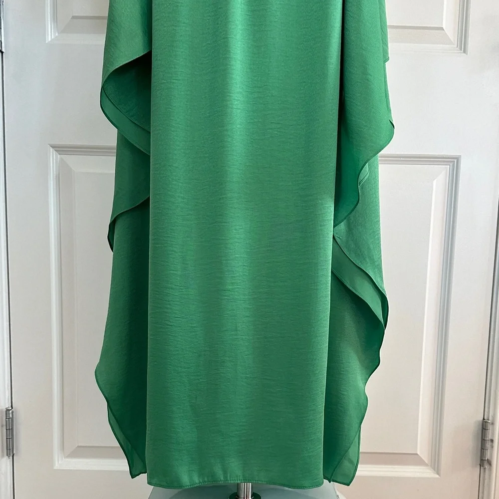 BCBGMaxAzria Carie Kelly Green Drape Bateau Wedding Guest Prom Dress Size S-M-L - Picture 7 of 15